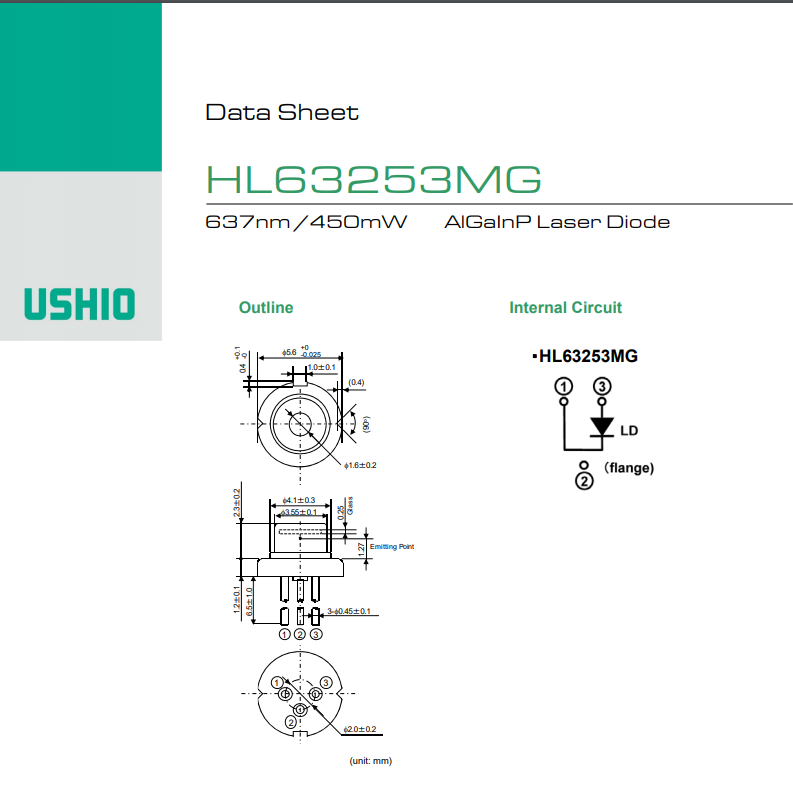 Ushio Nm Mw Hl Mg Red Laser Diode Beeg