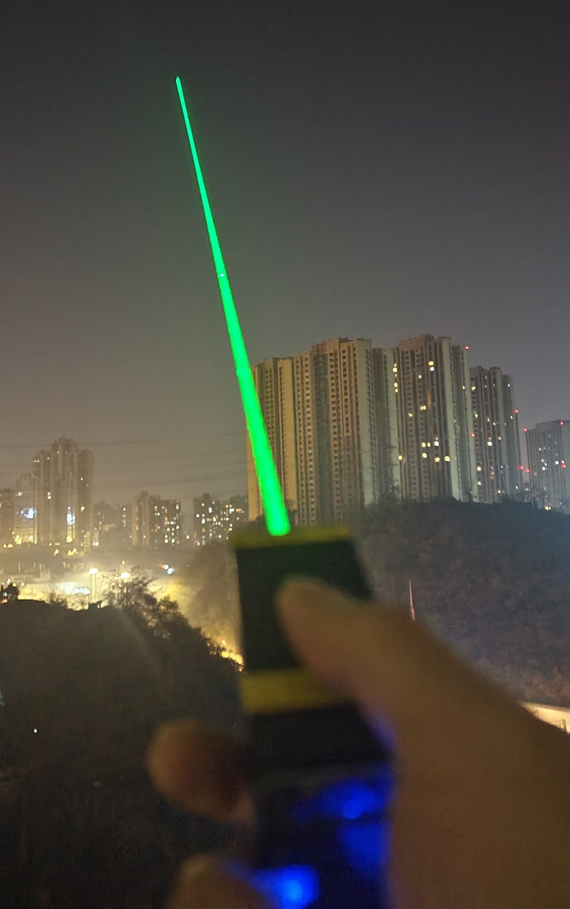 520nm 1W green laser with flashing highway anti-fatigue warning light 12V laser module to repel birds