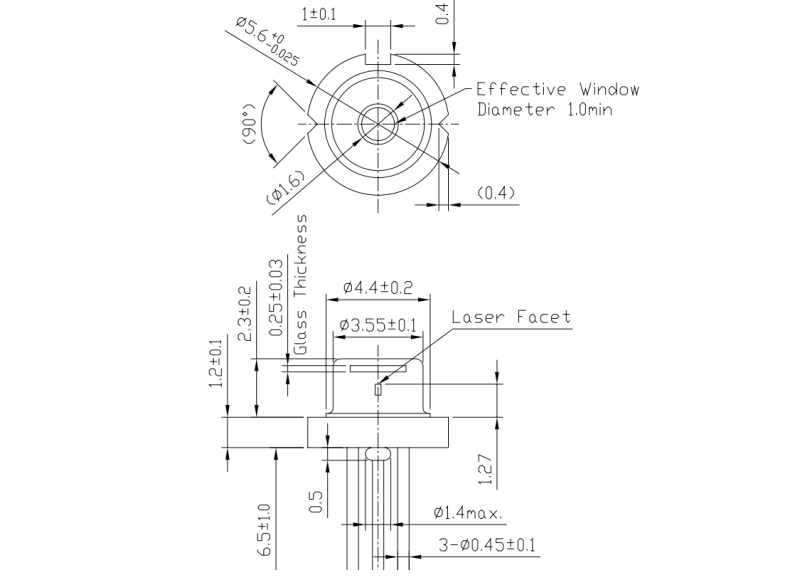 QSI 780nm 200mW SS-D6-7-780-200 Infrared Laser Diode 5.6mm