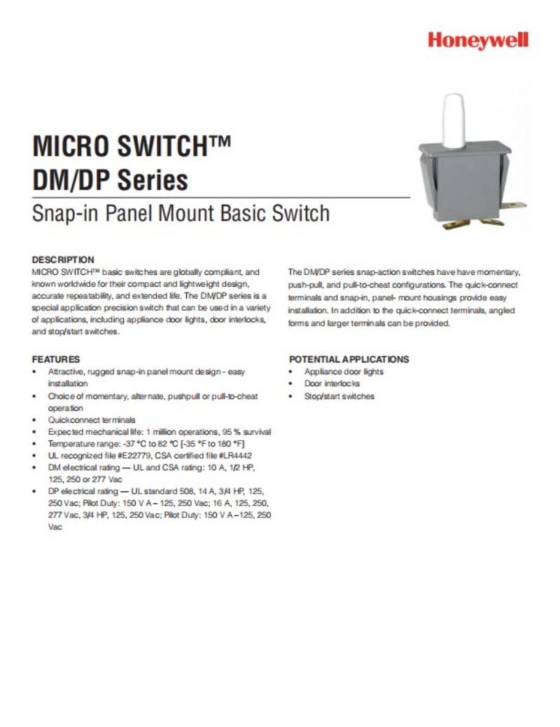 Honeywell 1DM1 2DM1 1DM401 1DM178 Limit Switch Micro Switch