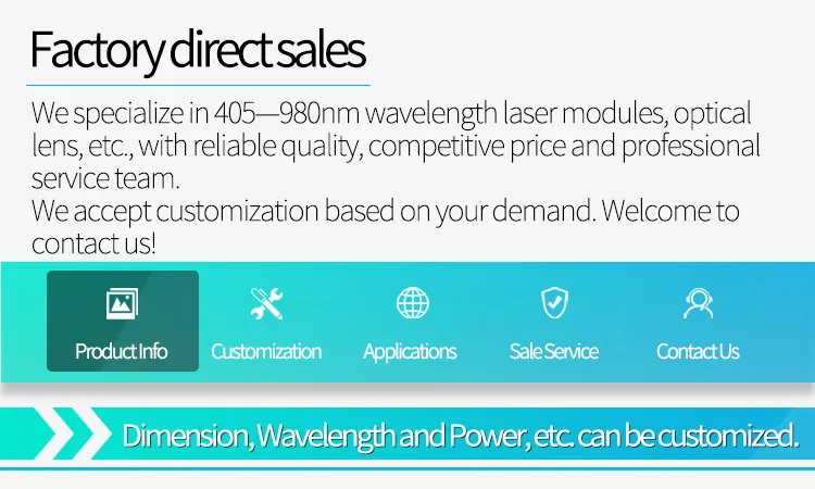 Glass Lens 24V DC Input 10mW 30mw 50mw 80mw 100mw 150mw 200mw 405nm Blue Cross Line Laser  Module D12x40mm Industrial Grade