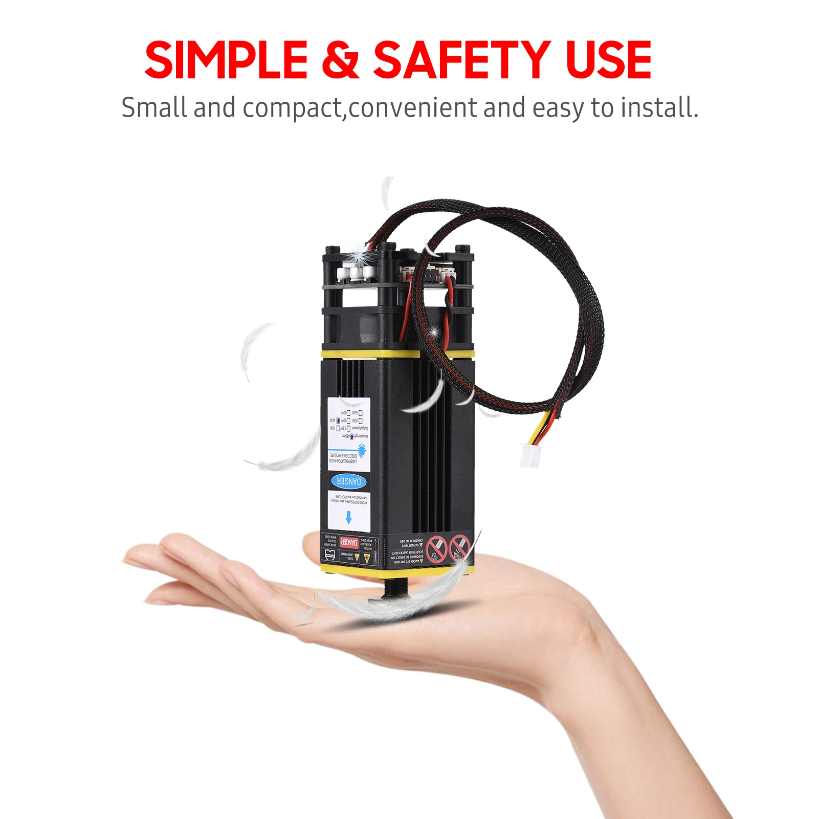 450nm Laser Module Fixed Focal Length Laser Engraving Head High Speed Laser Engraver Cutter