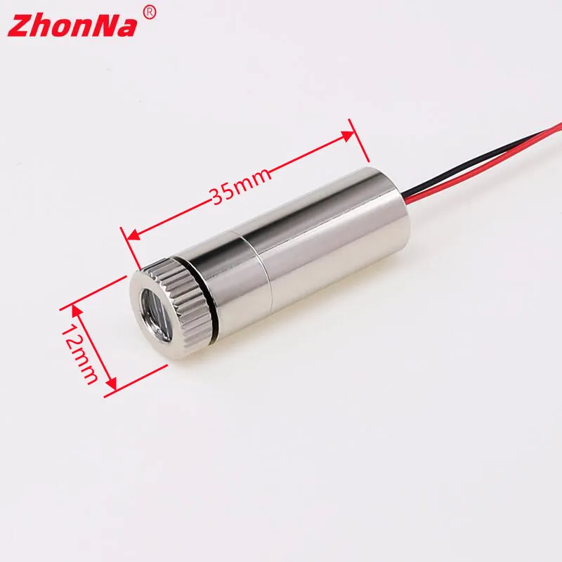 Red Green Point Line Cross 520nm 10mW Laser Module Head Glass Lens Focusable Industrial ClassDC 3V-5V
