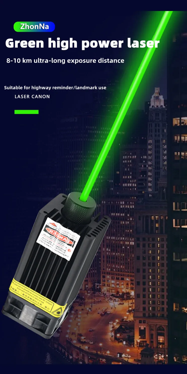 520nm 1W Green Laser Module DC12V Focusable DIY OX Laser Head 1000mW Diode Laser for Stage Laser Bird Repellent With TTL