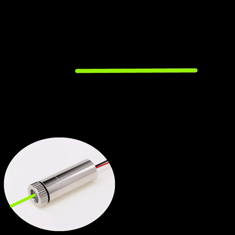 Red Green Point Line Cross 520nm 10mW Laser Module Head Glass Lens Focusable Industrial ClassDC 3V-5V