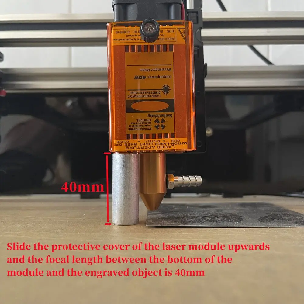 80W laser module with air-assisted device 40W laser head 450nm blue TTL smart tool for laser engraving machine wood cutting