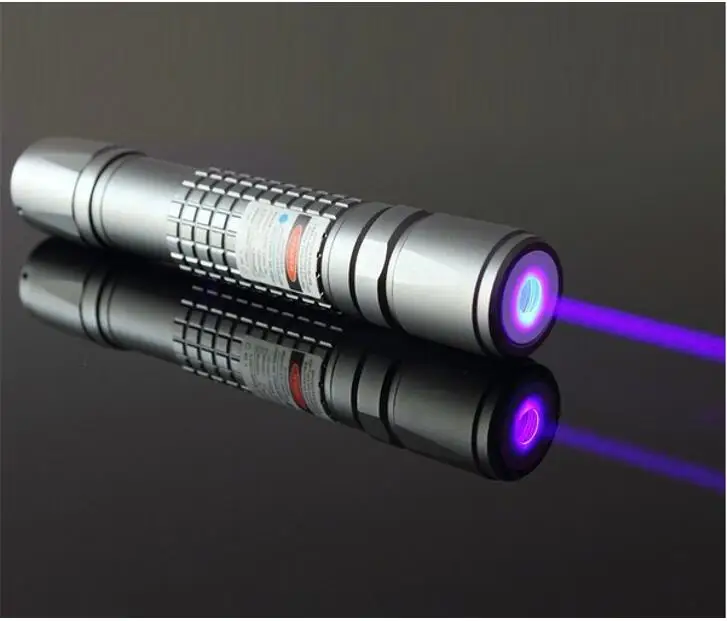 Super Powerful 405nm 200mW Purple Blue Violet laser pointer 100000m LED Flashlight Burning Uv Counterfeit Detector