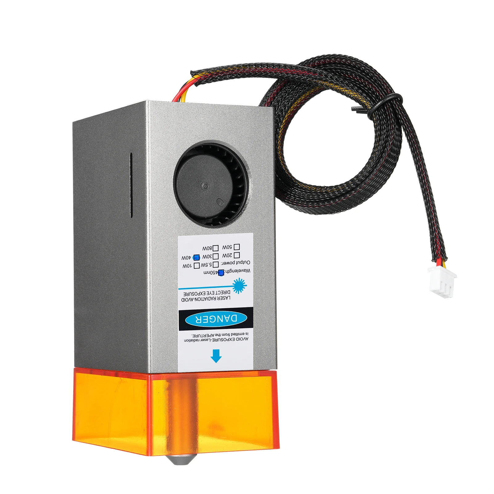 450nm 40W/80W Alloy Laser Module Laser Engraving Module Laser Head Module Built-in Air Pump with Air Auxiliary Function