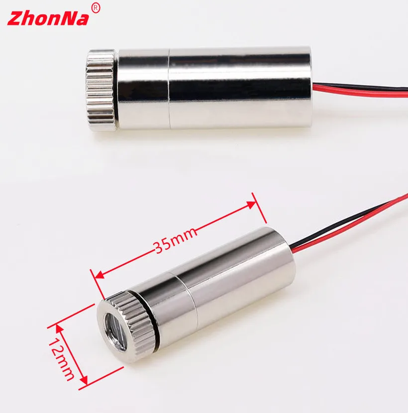Red Green Point Line Cross 520nm 10mW Laser Module Head Glass Lens Focusable Industrial ClassDC 3V-5V