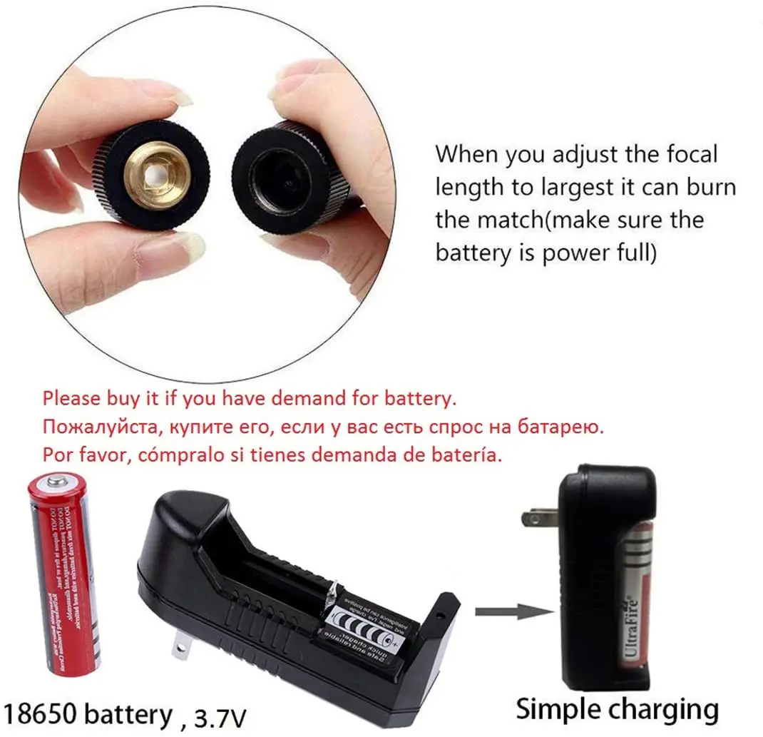 Green Laser Pointer 532nm 200mW Tactical Flashlights Match with 18650 battery and Charger