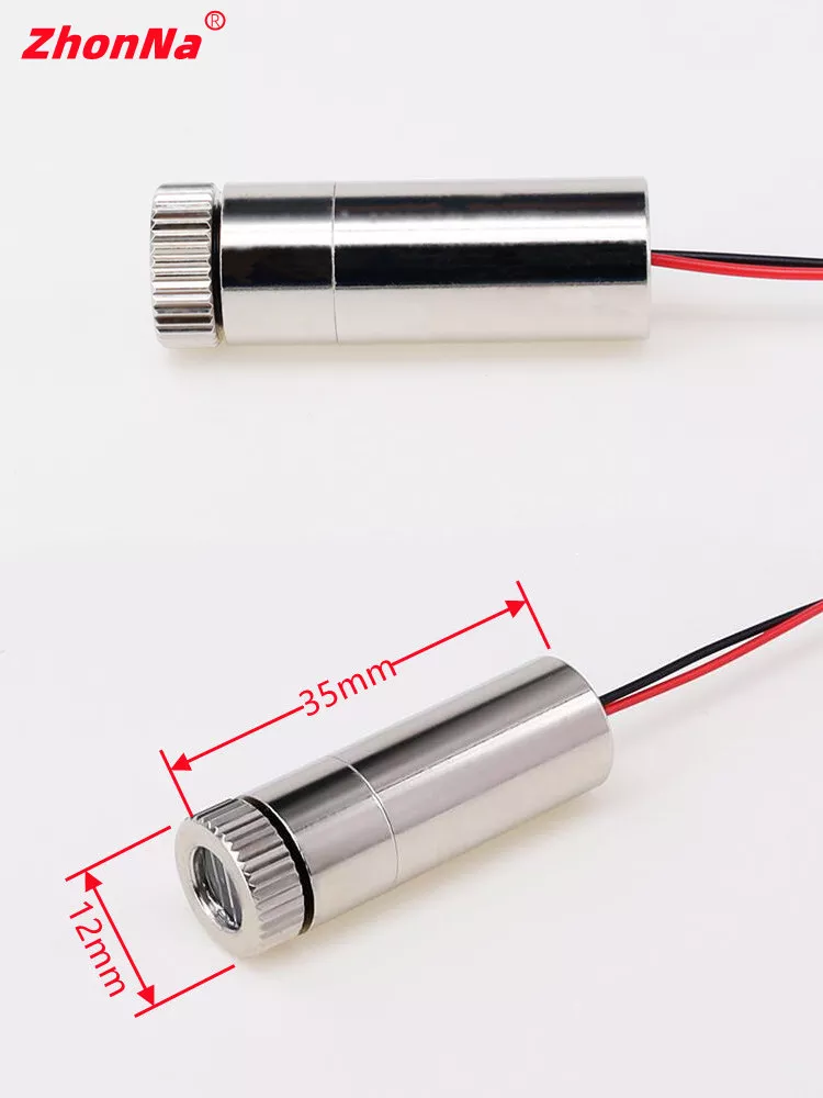 Red Green Point Line Cross 520nm 10mW Laser Module Head Glass Lens Focusable Industrial ClassDC 3V-5V