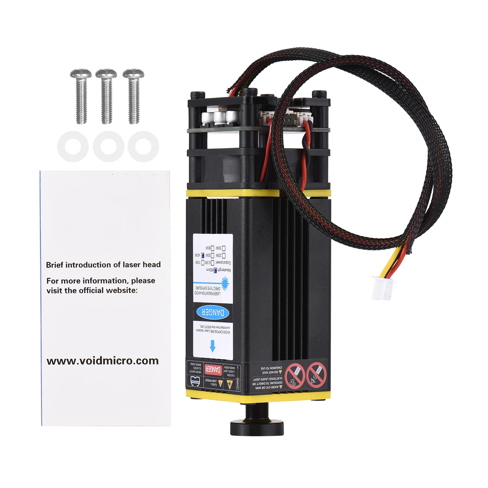 450nm Laser Module Fixed Focal Length Laser Engraving Head High Speed Laser Engraver Cutter