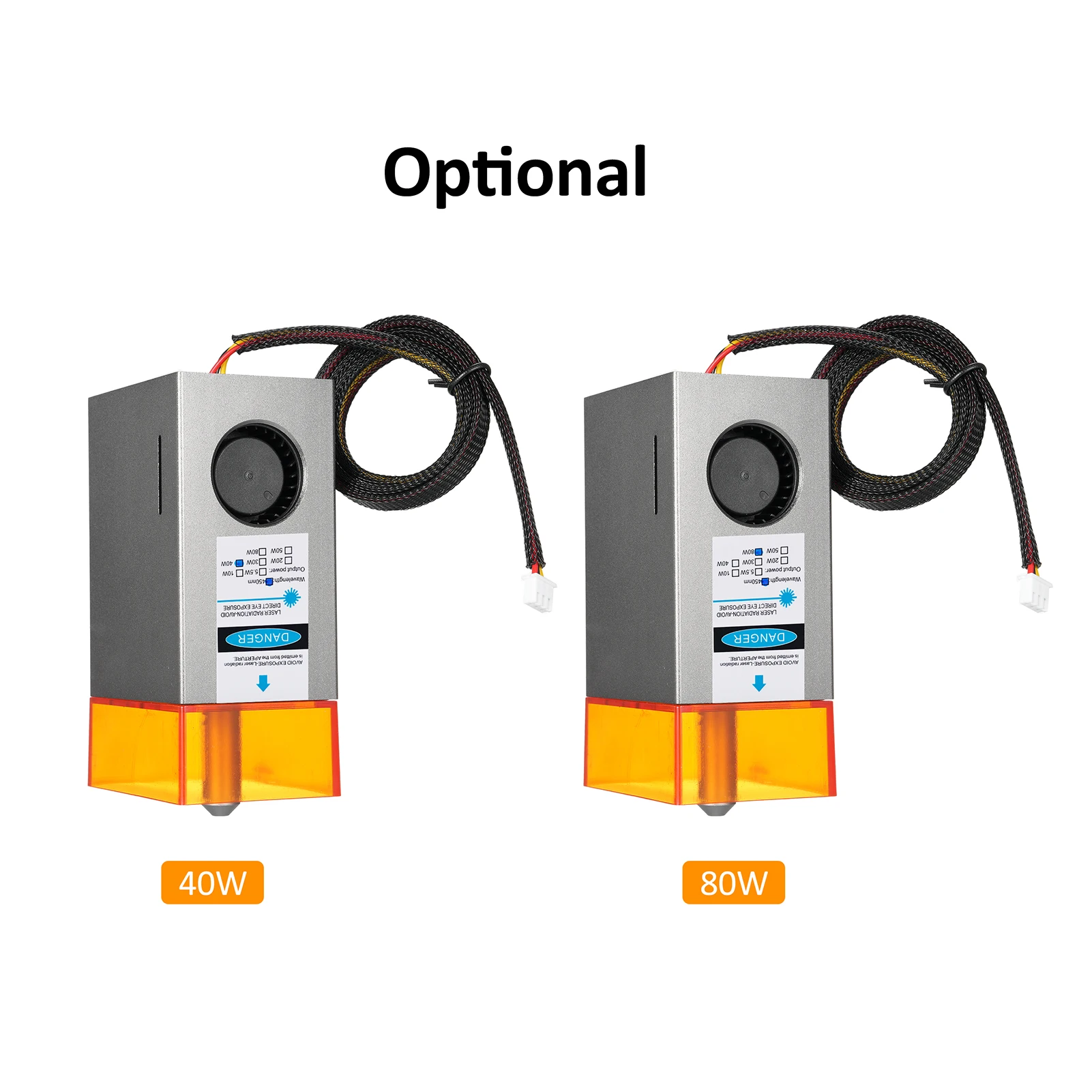 450nm 40W/80W Alloy Laser Module Laser Engraving Module Laser Head Module Built-in Air Pump with Air Auxiliary Function