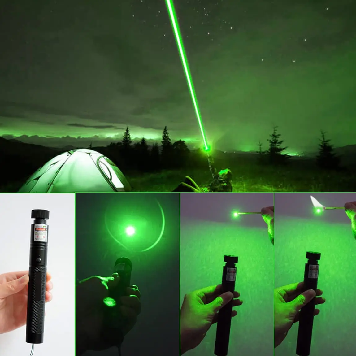 Green Laser Pointer 532nm 200mW Tactical Flashlights Match with 18650 battery and Charger