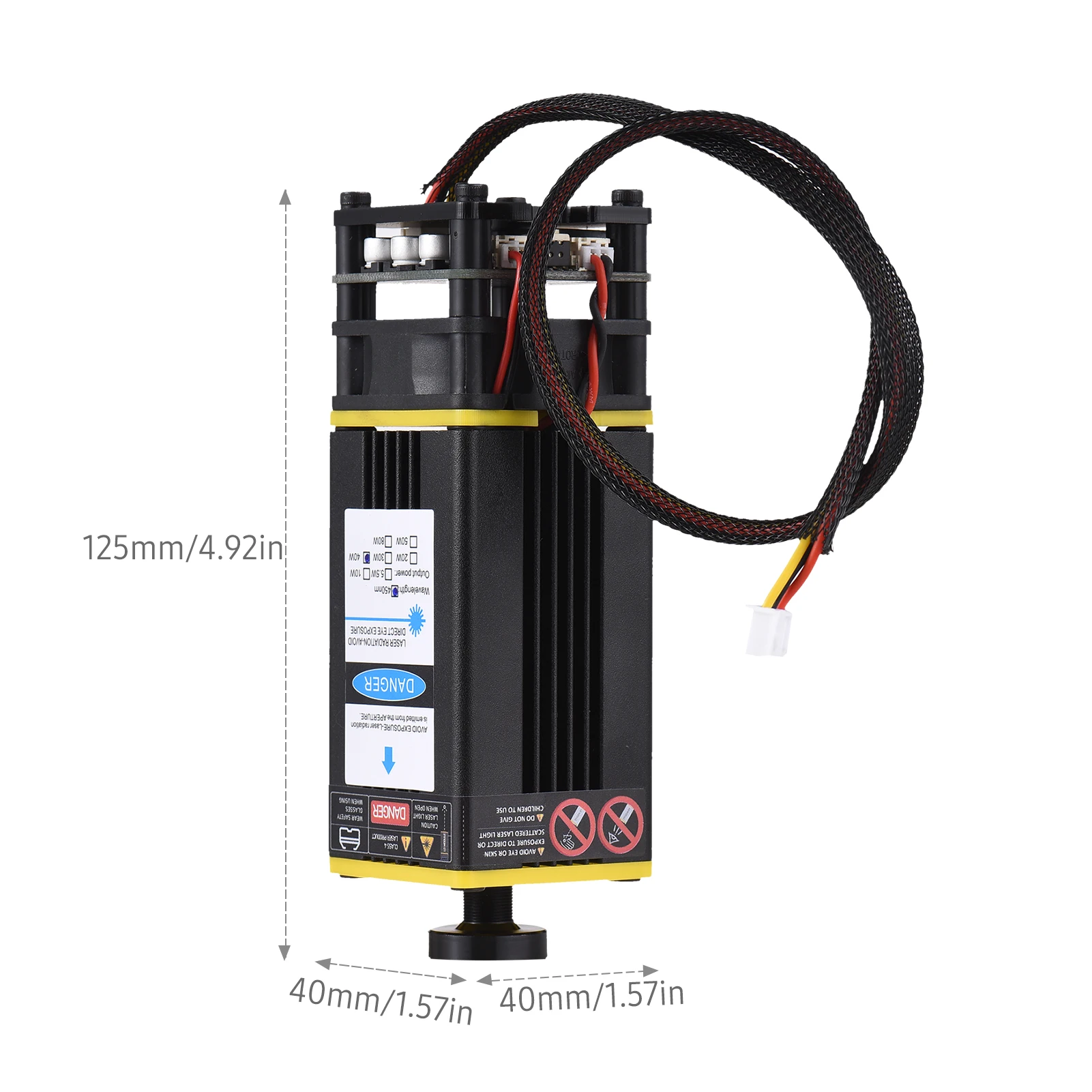 450nm Laser Module Fixed Focal Length Laser Engraving Head High Speed Laser Engraver Cutter