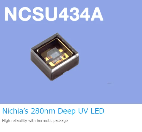 NICHIA NCSU434A UVC LED UVC Lamp Beads 280nm Deep Ultraviolet Light Emitting Diode SMD UV Chips