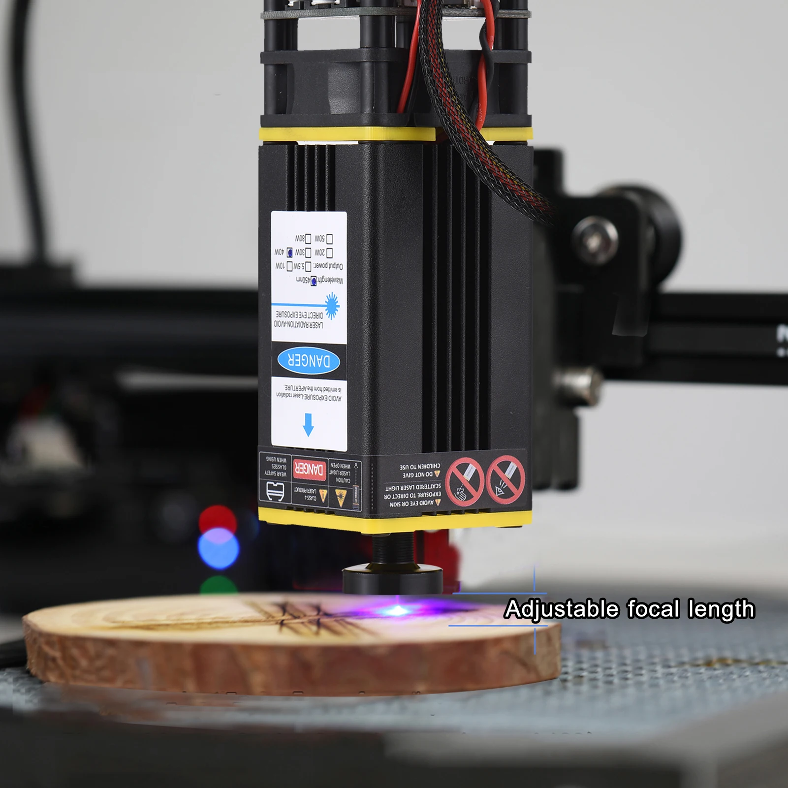 450nm Laser Module Fixed Focal Length Laser Engraving Head High Speed Laser Engraver Cutter