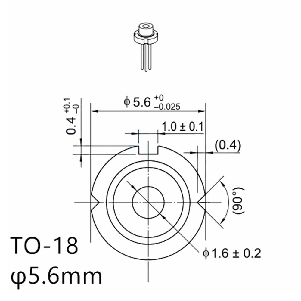 Laser Diode HLD685035K5J Red Single Transverse Mode 685nm 35mW TO-18 5.6mm Medical Laser Diodes