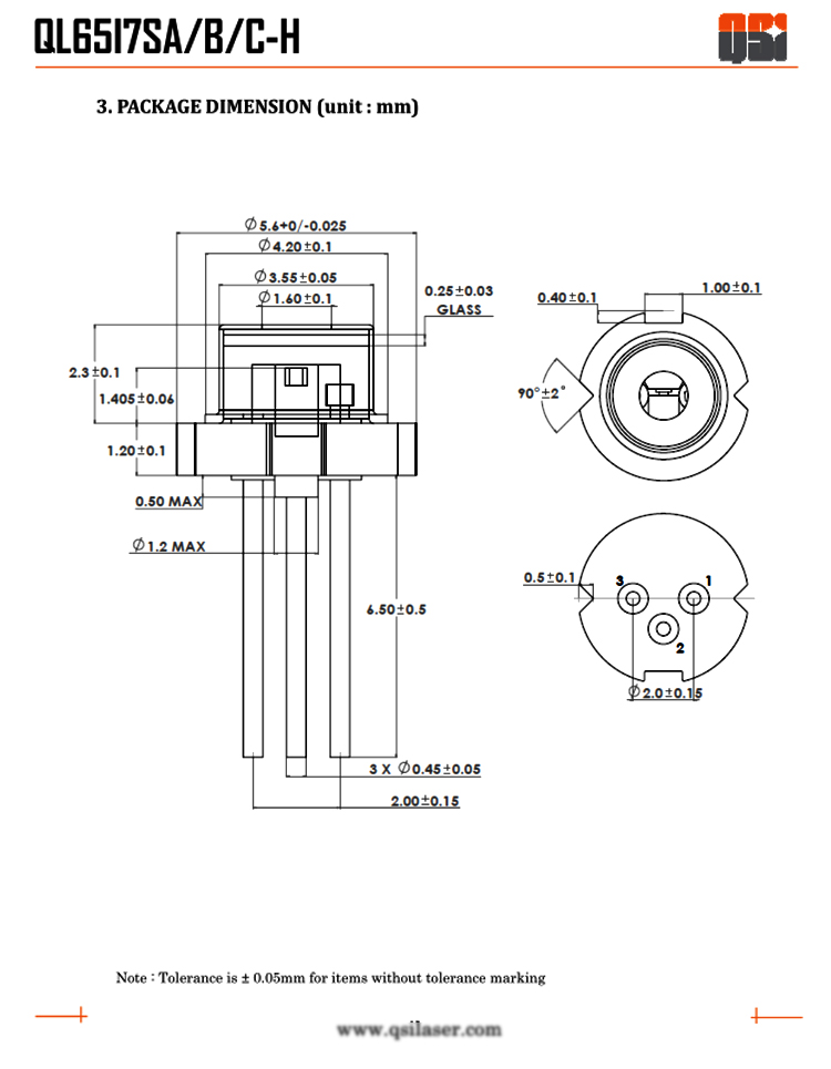 QSI QL65I7SA Red 650nm 658nm 30mW Laser Diode with PD Single Mode