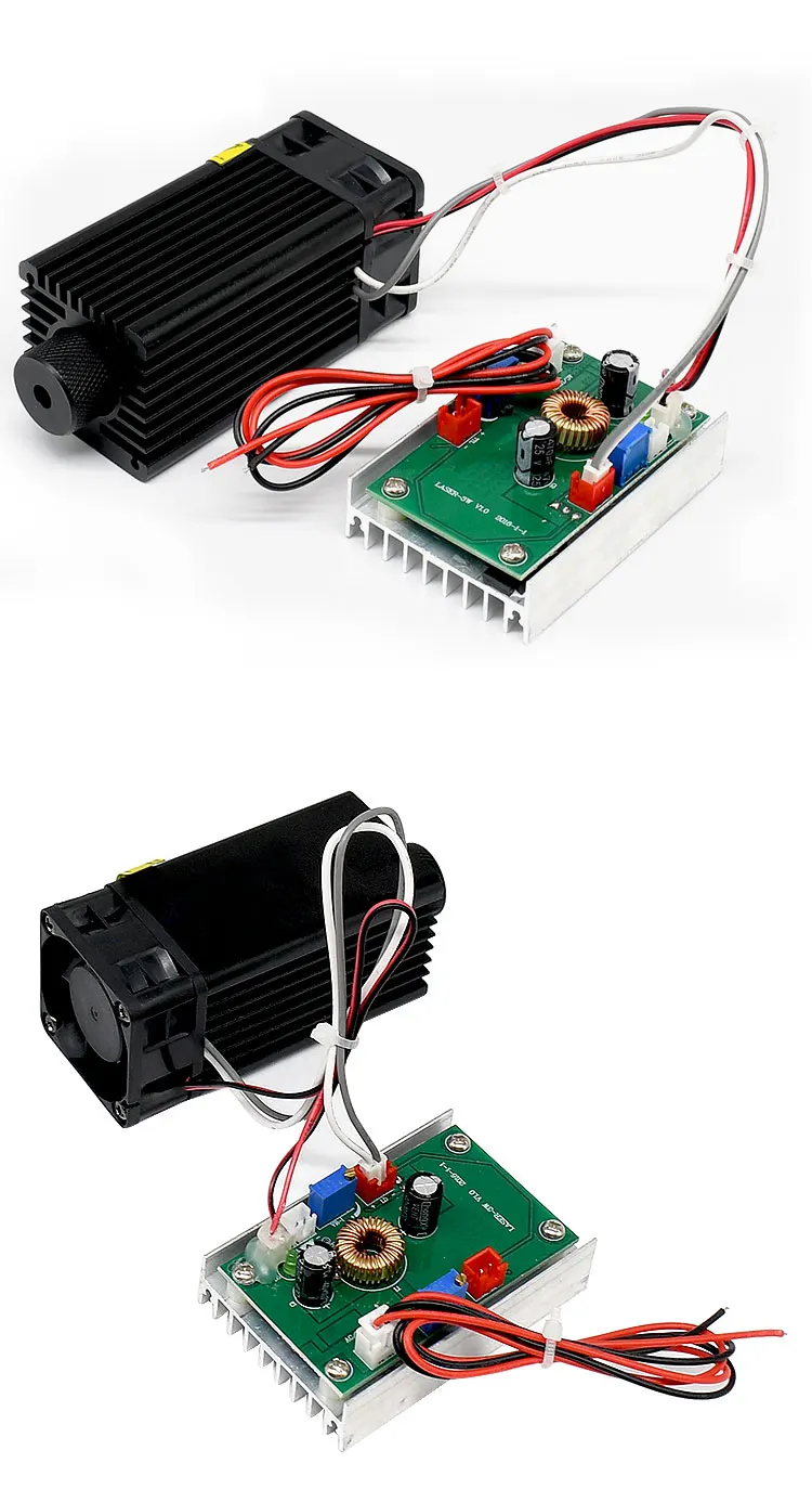 520nm 1W Green Laser Module DC12V Focusable DIY OX Laser Head 1000mW Diode Laser for Stage Laser Bird Repellent With TTL