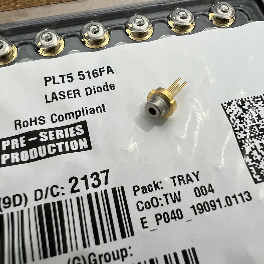 Osram New 518nm 520nm PLT5 516FA 30m Green Laser LD Green Laser Diode