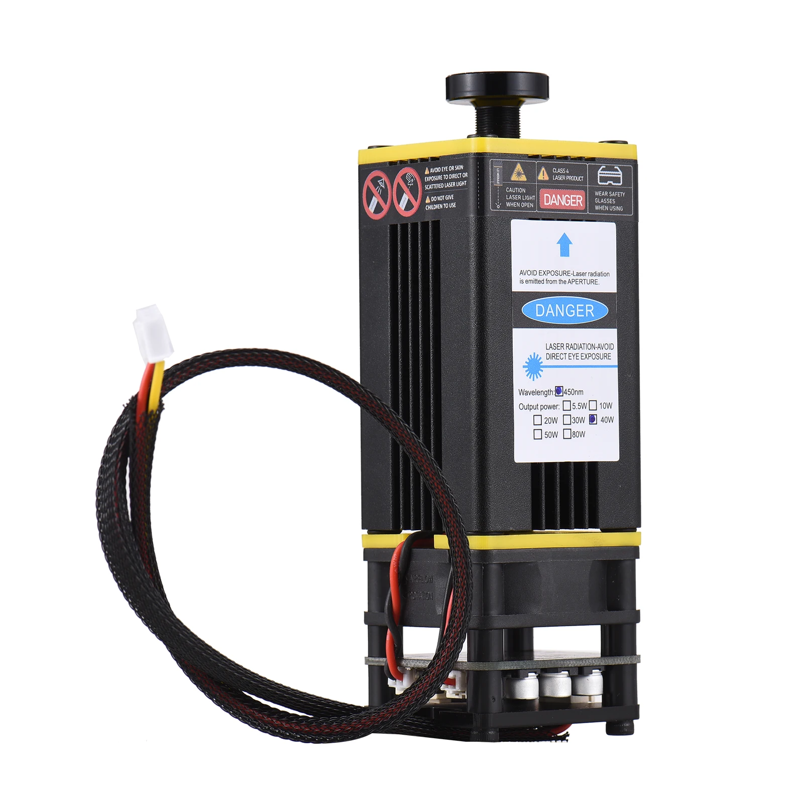 450nm Laser Module Fixed Focal Length Laser Engraving Head High Speed Laser Engraver Cutter