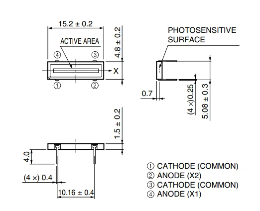 Hamamatsu sensors S3932 PSD Position Sensor Excellent Position Detection Original