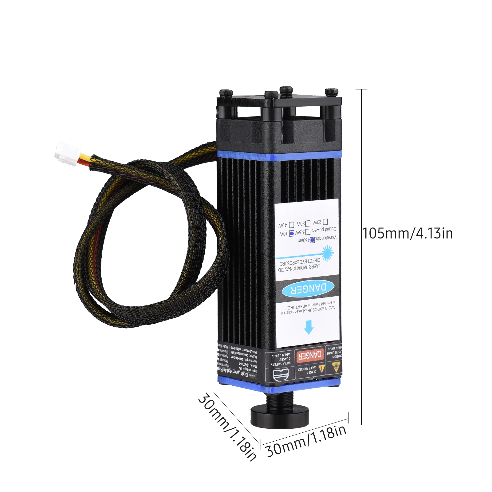 450nm Laser Module Fixed Focal Length Laser Engraving Head High Speed Laser Engraver Cutter