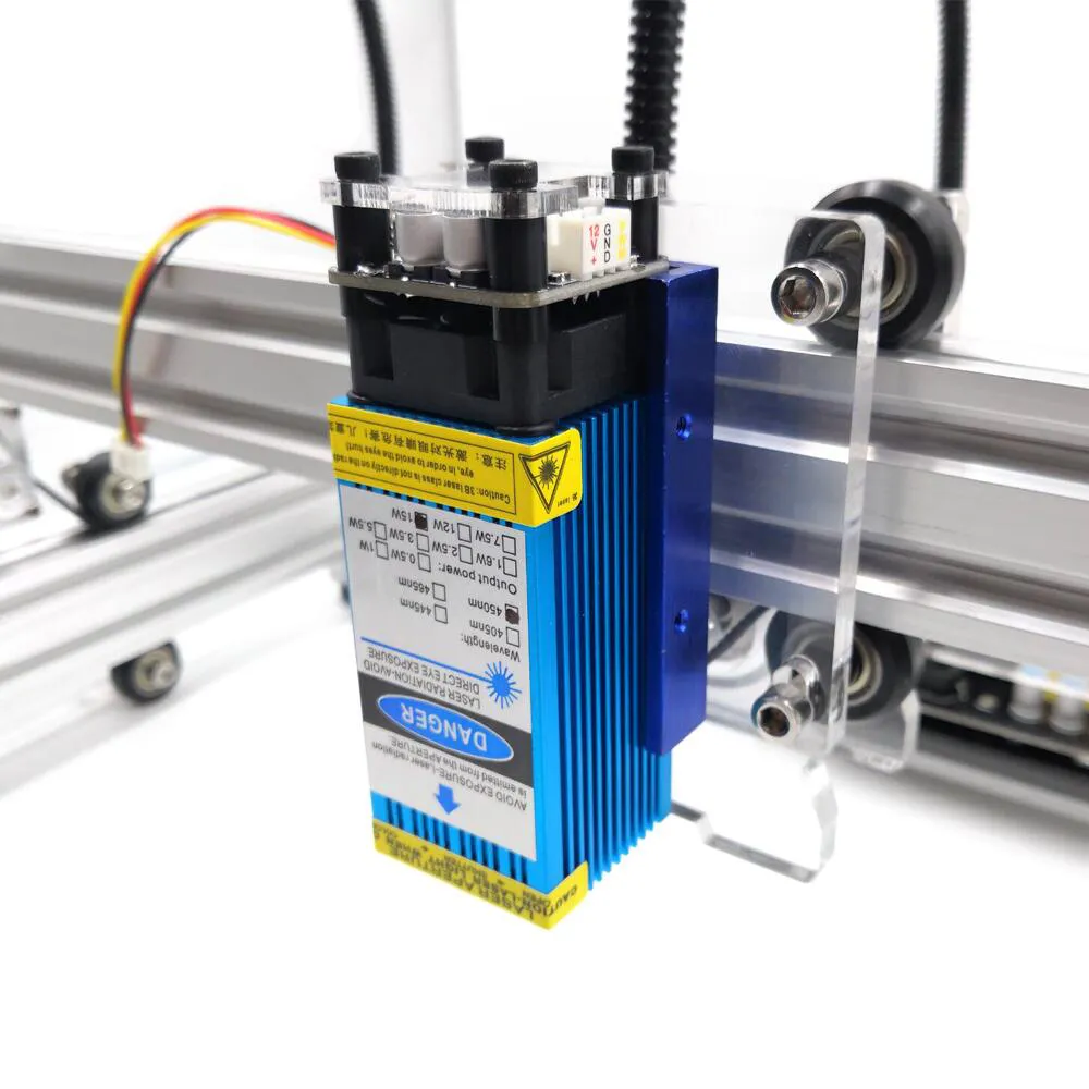 500mW 405NM 12V Blue Violet Laser Module Adjustable Focal Laser Head With TTL PWM Control With Goggles For Laser Engraver