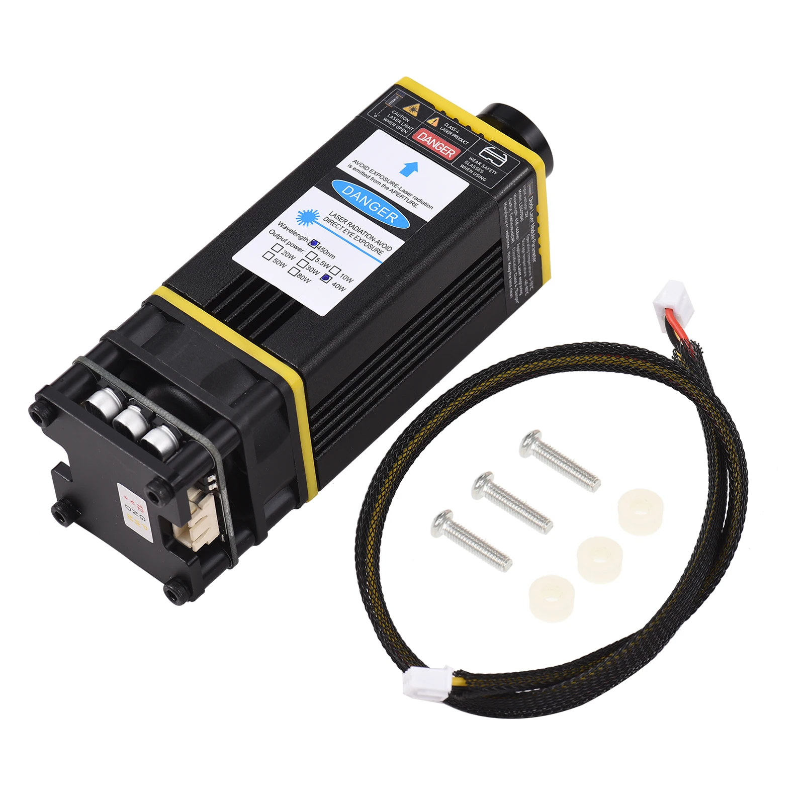 450nm Laser Module Fixed Focal Length Laser Engraving Head High Speed Laser Engraver Cutter