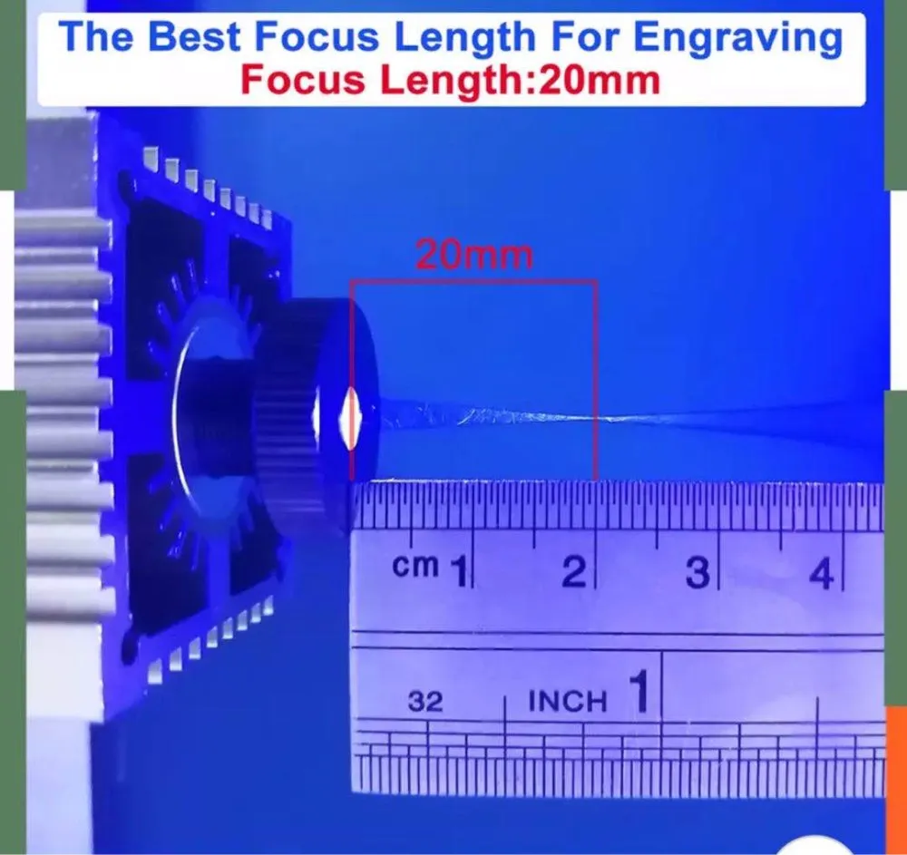 450nm 20W 40W CNC Laser Module  TTL Blue Light with Interface Adapter Board for Laser Engraving Machine